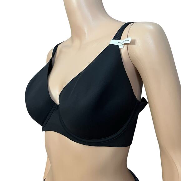 Aerie Smoothez Full Coverage Tshirt Bra 36DD Black Underwired Back Closure - Picture 2 of 9